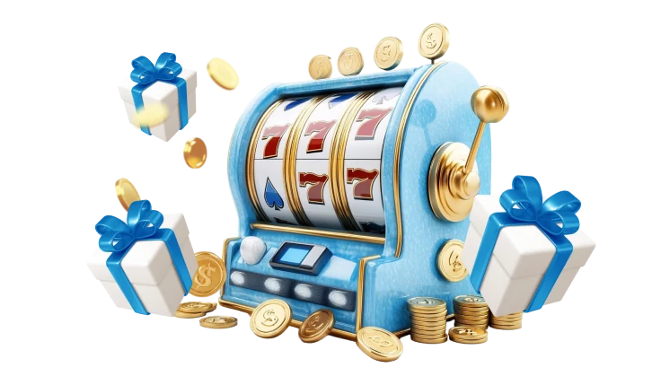 Голубой игровой автомат 1win, излучающий удачу